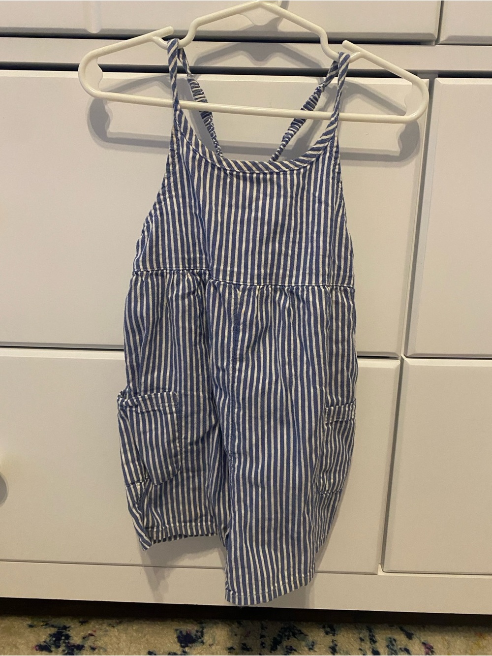 Old Navy Blue & White Striped Romper / Size 2T / GUC